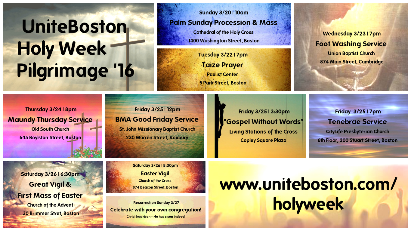 UniteBoston Holy Week 2016